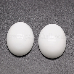 Oval Natural White Jade Cabochons, 20x15x6mm