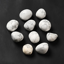 Perle di Howlite naturale, pietra burrattata, pietre curative, per il bilanciamento dei chakra dei cristalli di guarigione reiki, gemme di riempimento del vaso, Senza Buco / undrilled, pepite, 17~30x15~27x8~22mm