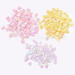 Schmuckzubehör Kunststoff Paillette / Pailletten Perlen, Schale, Mischfarbe, 6x8x0.5 mm, ca. 36885 Stk. / Pfund