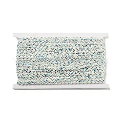 Wellenförmiger Spitzenbesatz aus Polyester, für Vorhang, heimtextilien dekor, Blau, 3/8 Zoll (9 mm)