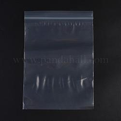 Bolsas de plástico con cierre de cremallera, bolsas de embalaje resellables, sello superior, bolsa autoadhesiva, Rectángulo, blanco, 26x18 cm, espesor unilateral: 3.9 mil (0.1 mm), 100 unidades / bolsa