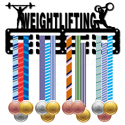 Mode Eisen Medaillenaufhänger Halter Display Wandregal, 3-zeilig, mit Schrauben, Gewichtheben, Sport, 130x290 mm