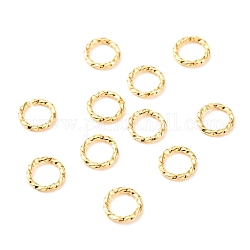 Latón anillos del salto abierto, Plateado de larga duración, anillo de giro, real 18k chapado en oro, 18 calibre, 8x1mm, diámetro interior: 6 mm