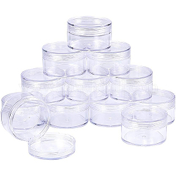 Kunststoff-Kügelchen Container, Behälter für Samenperlen, Kolumne, Transparent, 5.6x3.4 cm, Kapazität: 50 ml, 12 Stück / Karton