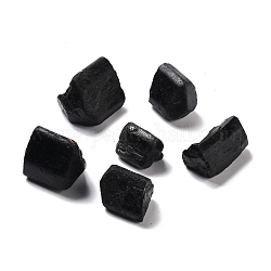 Perles de tourmaline noire naturelle brute brute, pour culbuter, décoration, polir, enroulement de fil, guérison par les cristaux wicca et reiki, pas de trous / non percés, pépites, 20~57x13~42mm, environ 6~24 pcs/500 g