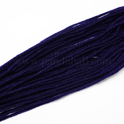 Fils à tricoter mixtes, bleu minuit, 2mm, environ 47 g / rouleau, 5 rouleaux / paquet, 10 faisceaux / sac