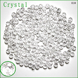 Imitazione branelli di cristallo austriaco, grado aaa, sfaccettato, rondelle, chiaro, 4x3mm, Foro: 0.7~0.9 mm