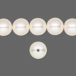 Austrian Crystal Pearls, 5811 Round Pearl Beads Loose Beads Jewelry Making, Crystal Cream, Size: about 10mm in diameter, hole: 1.4mm