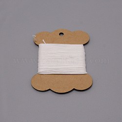 Воск шнур, с крафтовыми бумажными карточками, плоский, для браслета материалы, белые, 1 мм, около 32.81 ярда (30 м) на карту