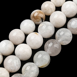 Brins de perles de pierre de lune arc-en-ciel naturel, grade AB, ronde, 8mm, Trou: 0.8mm, Environ 50~51 pcs/chapelet, 15.75'' (40 cm)