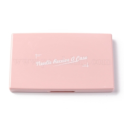 Aufbewahrungsbox für Magnetnadeln, Nähen Nähnadel Kunststoffbox, Rechteck, rosa, 11x6.8x1 cm