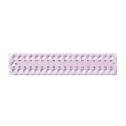 Kreuzstichfadenhalter aus Kunststoff, Stickgarn-Organizer, Wickelplatte, Nähzubehörtafel mit 37 Löchern, Perle rosa, 60x300 mm