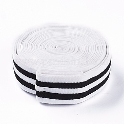 Banda elástica plana, para la ropa, Accesorios de la ropa, negro, 40mm, alrededor de 5.46 yarda (5 m) / rollo