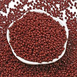 Cuentas de semillas redondas toho, Abalorios de la semilla japonés, (46) sangre de buey opaca, 8/0, 3mm, agujero: 1 mm, aproximamente 10000 unidades / libra