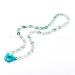 Персонализированные ожерелья-цепочки из акрила, цепочки для сумочек, с пластиковыми застежками в виде клешней лобстера, кадетский синий, 28.34 дюйм (72 см)
