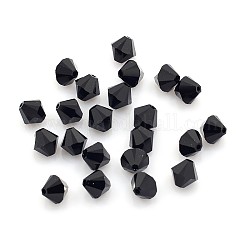 Perles de cristal autrichien, 5301 _bicone, 280 _jet, 8x8mm, Trou: 1mm