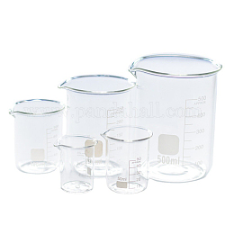 Стеклянные мерные чашки инструменты, градуированная чашка, прозрачные, 5.35x5x7.4 см, емкость: 100 мл (3.38 жидких унции)