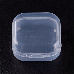 Contenitori di perle di plastica trasparente, cubo, chiaro, 3.7x3.4x1.8cm