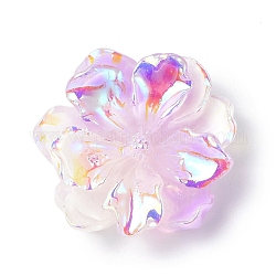 Resina luminosa cabujones, color de ab, resplandor en la flor oscura, ciruela, 23.5x8mm