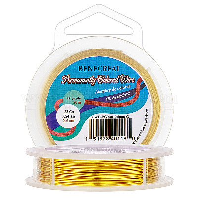 Shop BENECREAT 22-Gauge Tarnish Resistant Gold Wire for Jewelry Making -  PandaHall Selected