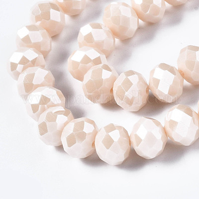Chapelets de perles en verre électroplaqué&nbsp;EGLA-A034-P10mm-A17-1