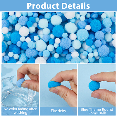 4 Stil Polyester-Pomponball&nbsp;DIY-HS0002-14-1