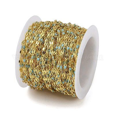 Catene in ottone placcate a cremagliera&nbsp;AJEW-Q153-02G-16-1