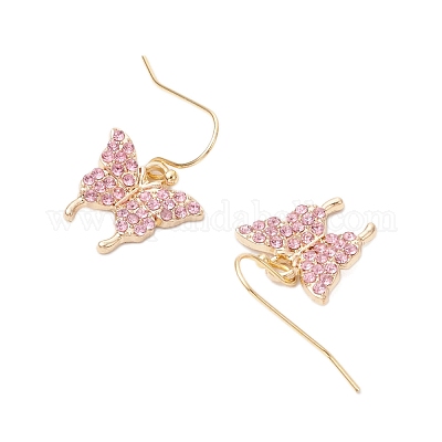 Rhinestone della lega orecchini pendenti&nbsp;EJEW-JE06221-1