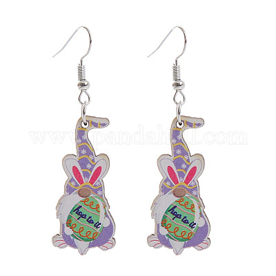 Pendientes colgantes de acrílico de Pascua&nbsp;FS-WG15F89-12-1