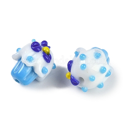 Perline irregolari fatte a mano in lampwork&nbsp;LAMP-I027-04B-1