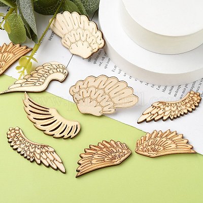25 Paar 5 Holzcabochons im Stil&nbsp;WOOD-CJ0001-67-1