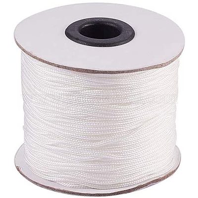 PandaHall 1.5mm/ 100 Yards White Nylon Braided Lift Shade Cord for Blind Shade Mini Blind Cord Replacement String for Windows Roman Shade Repair