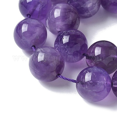 Natürlichen Amethyst Perlen Stränge&nbsp;G-R446-10mm-21-A-1