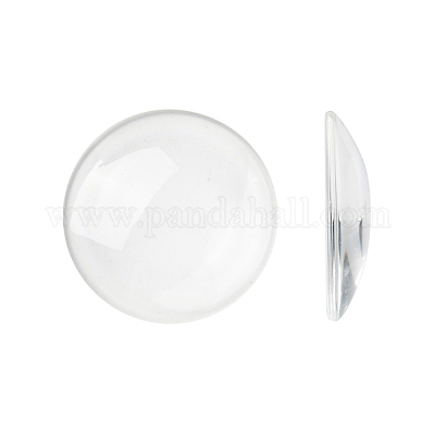 Transparente Glas Cabochons&nbsp;GGLA-R026-45mm-1