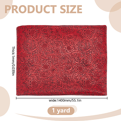 1 Yard PVC-Lederstoff mit Phönixmuster&nbsp;DIY-HY0003-38B-1