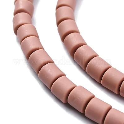 Polymer Clay Bead Strands, Column, BurlyWood, 5~7x6mm, Hole: 1.5~2mm, about  61~69pcs/strand, 15.74 inch
