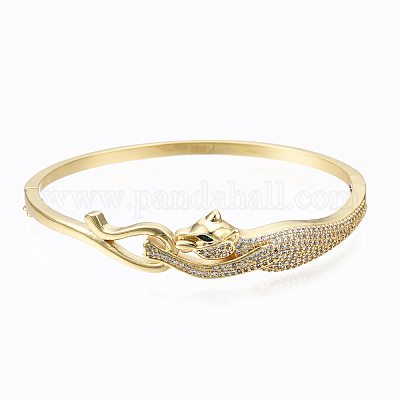 Wholesale Brass Micro Pave Cubic Zirconia Bangles - Pandahall.com