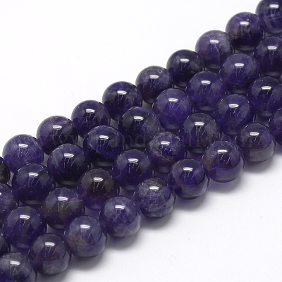Natürlichen Amethyst Perlen Stränge&nbsp;X-G-R446-10mm-21-1