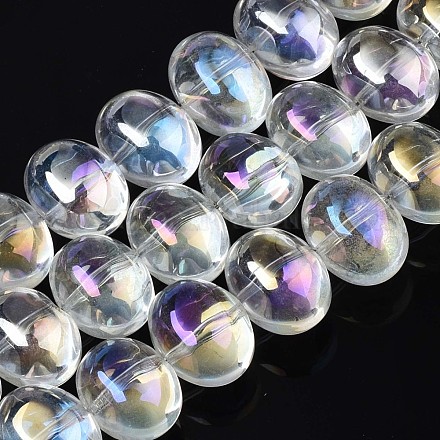 Abalorios de vidrio electroplate hebra EGLA-S188-22-B03-1