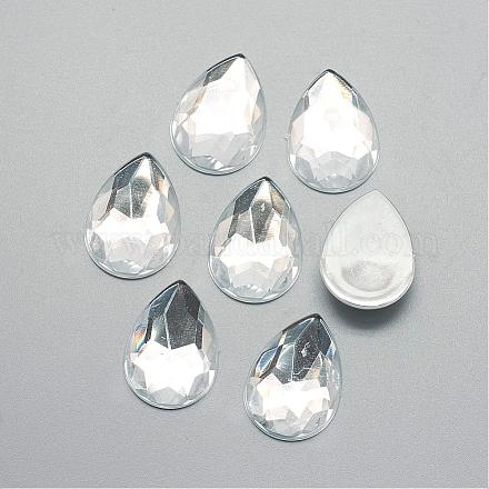 Acrílico Diamante de imitación plana espalda cabujones GACR-Q010-18x25-16-1