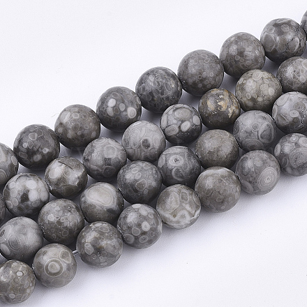 Chapelets de perles maifanite/maifan naturel pierre  X-G-Q462-6mm-21-1