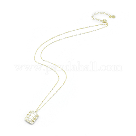 925 подвесные стерлингового серебра ожерелья NJEW-F246-09LG-1