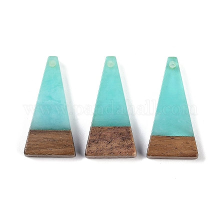 Pendentifs en résine & en bois&nbsp;WOOD-F015-03C-1