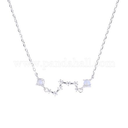 925 подвесные стерлингового серебра ожерелья NJEW-BB48060-A-1