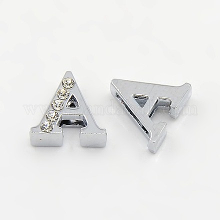 Alloy Initial Slide Beads ZP1A-NLF-1
