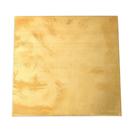 （見切りセールの不良：表面に傷があります）  真鍮パネル  機械的切断用  精密加工  金型製作  正方形  ゴールドカラー  15x15x0.1cm KK-XCP0001-46-1