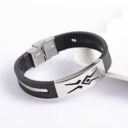Bracelets unisexes de cordon en cuir PU à la mode X-BJEW-E260-20P-1