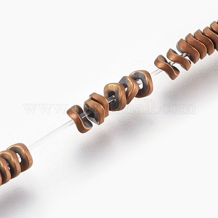 Electroplated Non-magnetic Synthetic Hematite Bead Strand G-E498-18F-1