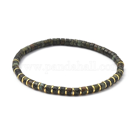 Braccialetti di perline elasticizzati in giada africana naturale BJEW-JB05496-03-1
