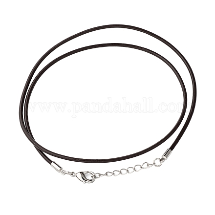 Кожаный шнур ожерелье материалы NJEW-A280-2.0mm-02-1